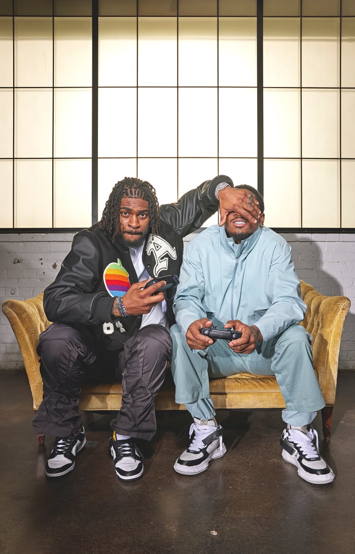 Stefon and Trevon Diggs play video games